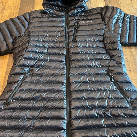 Marmot Echo Women’s EUC black jacket large $250 knee length CURRENT STYLE - Picture 5 of 12